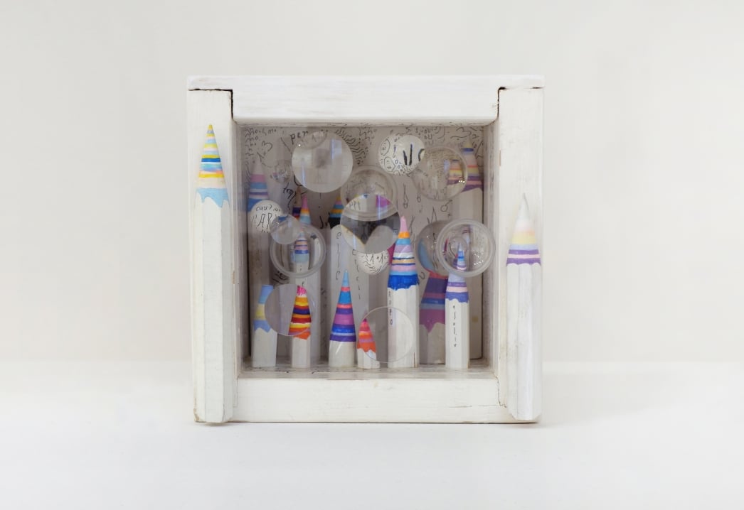 Mary Bauermeister, LENS BOX “PENCIL THEATER”, 1969.Image: Courtesy of the gallery.