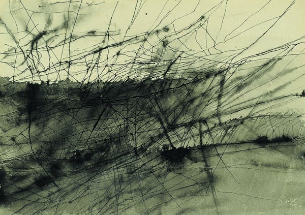 Nasreen Mohamedi Untitled,/i> (circa 1960s).Ink on paper.Private Collection ©Estate of Nasreen Mohamedi / Courtesy Talwar Gallery, New York / New Delhi