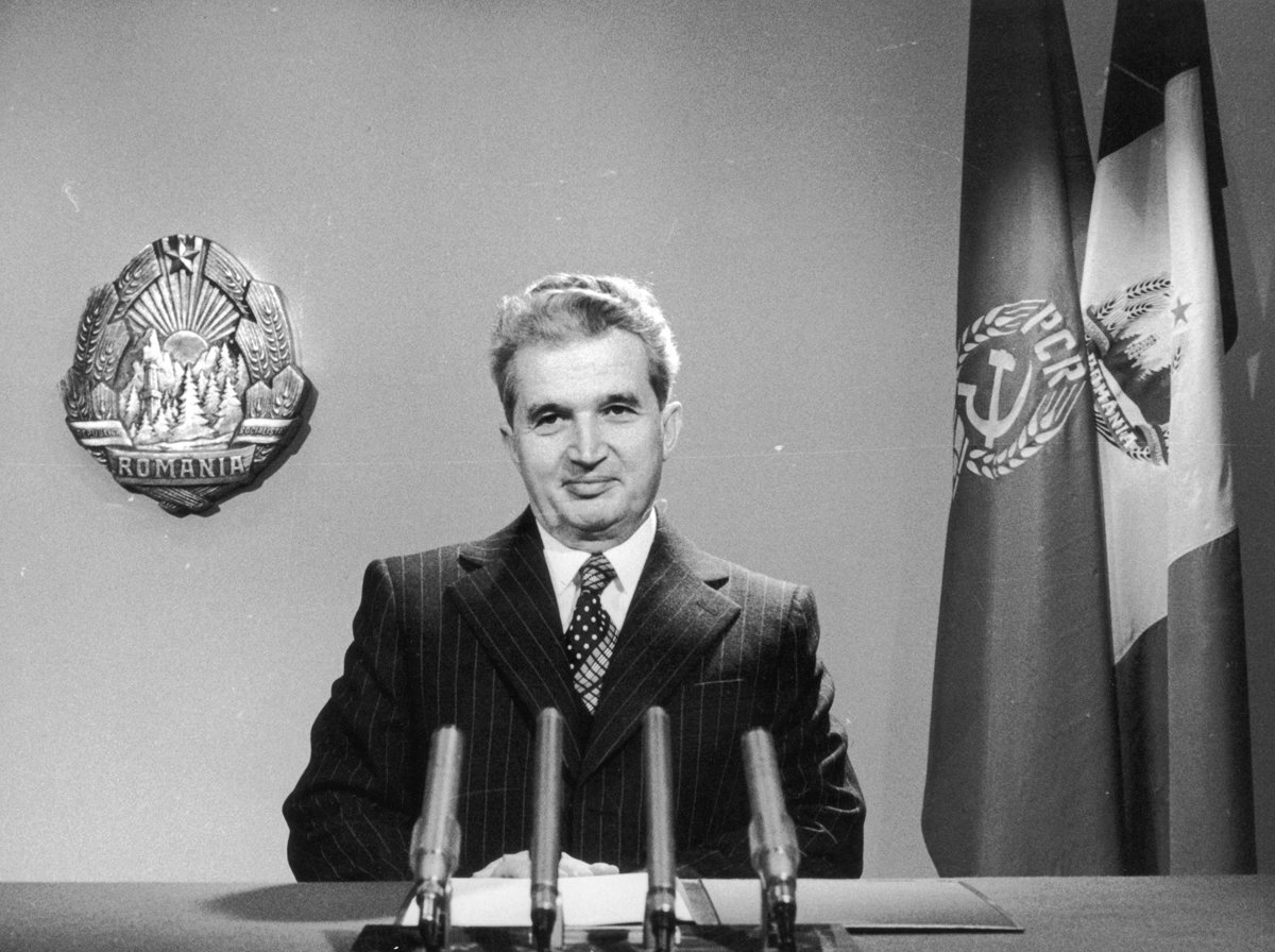 Romanian dictator Nicolae Ceauşescu (1918 - 1989).<br /> Photo: Courtesy of Keystone/Getty Images.
