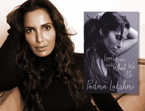 Padma Lakshmi and her new book, <em>Cover, Love, Loss and What We Ate</em>. <br>Photo: Inez and Vinoodh, courtesy HarperCollins.
