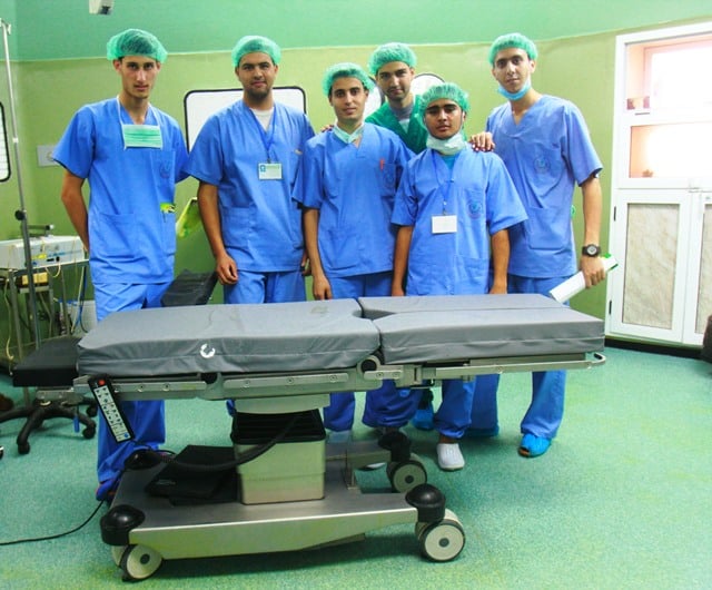 Superflex's equipment at Al-Shifa hospital, Gaza.Photo: PalMed, courtesy von Bartha Gallery.
