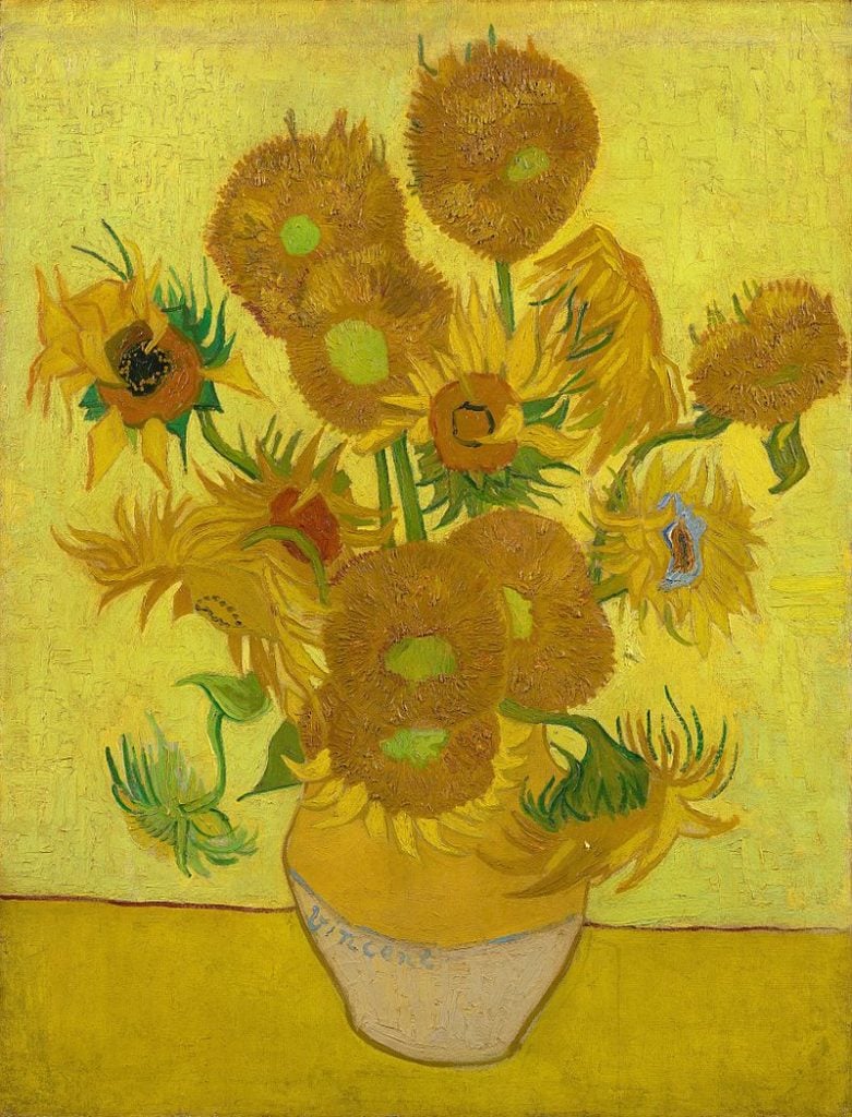 Vincent van Gogh, Sunflowers (1889). This is a repetition of the fourth version of the composition. Photo: courtesy the Van Gogh Museum, Amsterdam.