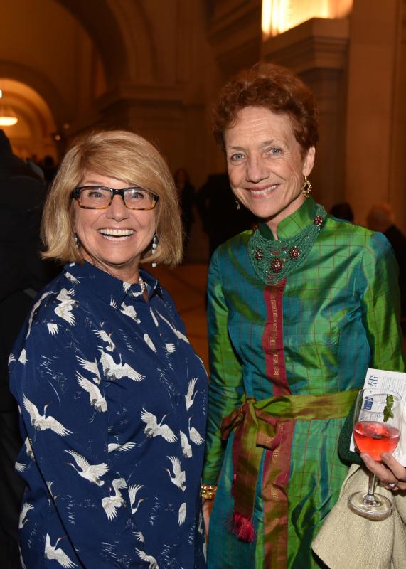Wendy Moonan and Louise Nicholson at the Asia Week New York Reception at the Metropolitan Museum of Art. Photo: Annie Watt.