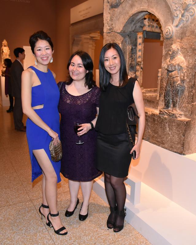 Tomoko Aka Boshi, Danielle Ivory, and Hiroko Tabuchi at the Asia Week New York Reception at the Metropolitan Museum of Art. Photo: Annie Watt.