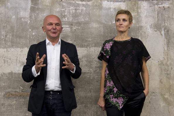 Berlin based collector and publisher Christian Boros and his wife Karen. Photo: JOHN MACDOUGALL/AFP/GettyImages