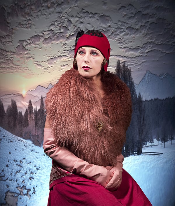 One of Cindy Sherman's new photos of herself as an aging starlet. Courtesy of the artist and Metro Pictures, New York.