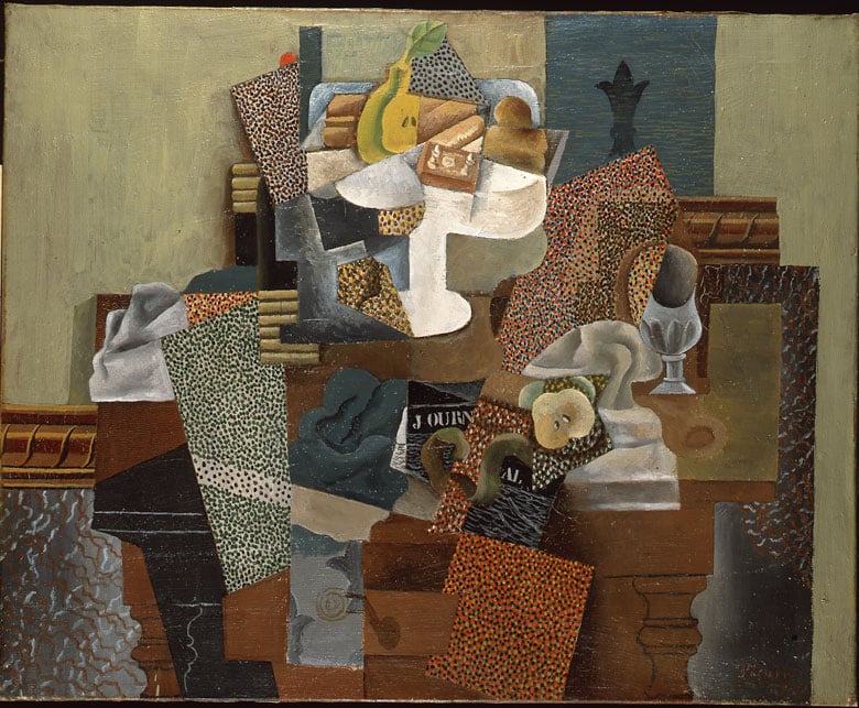 Pablo Picasso, Still Life with Compote and Glass (1914–15). Photo: courtesy 2013 Estate of Pablo Picasso / Artists Rights Society (ARS), New York; Gift of Ferdinand Howald.