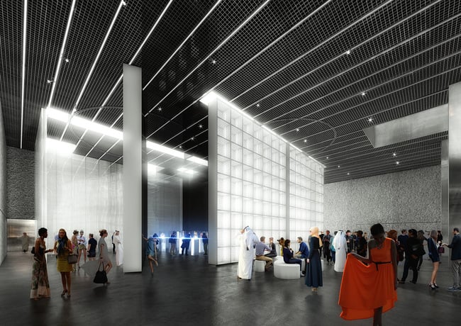 Rendering of the interior view of Alserkal Avenue. <br>Photo: OMA.