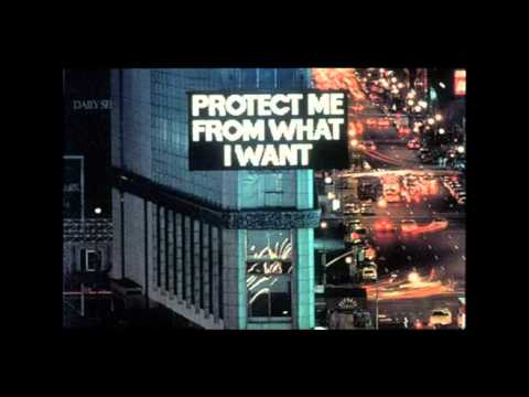 Jenny Holzer, Protect Me From What I Want (video still). Photo: Youtube. (Not in Barrymore's collection.)