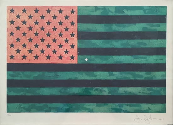 Jasper Johns (American, b. 1930) Flag (Moratorium), 1969.Image: artnet Auctions.