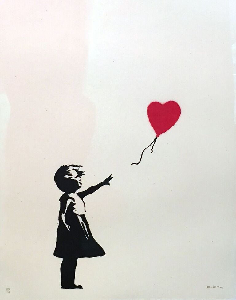 Banksy Girl With Balloon (2004) Photo: Courtesy of Galerie Kronsbein, Munich