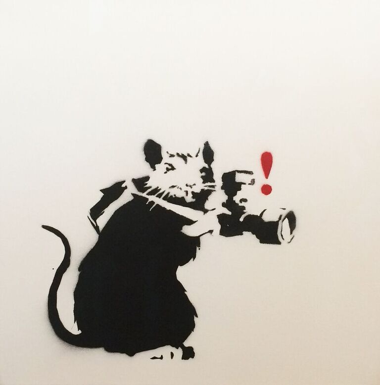 Banksy Paparazzi Rat Photo: Courtesy of Galerie Kronsbein, Munich