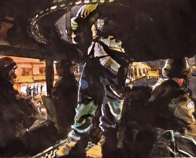 Steve Mumford, <em>Night Patrol</em> (2003)<br>Image: Artnet Magazine