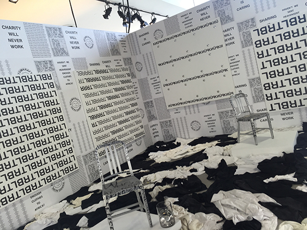 Karl Holmqvist installation at Gavin Brown's enterprise booth at Independent. Image: Kenny Schachter