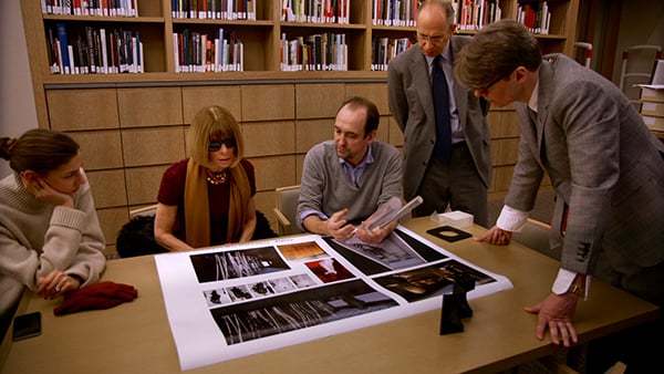 Anna Wintour in a scene from <em>The First Monday in May</em>, a Magnolia Pictures release. <br>Photo courtesy of Magnolia Pictures
