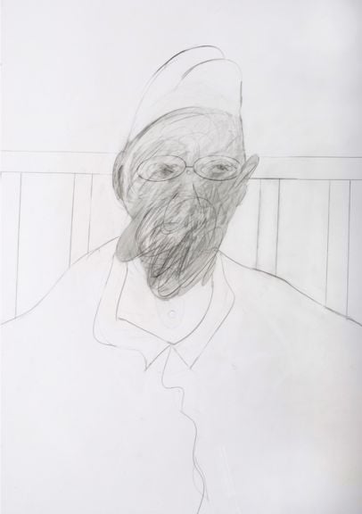 Drawing signed Francis Bacon Photo: Herrick Gallery 