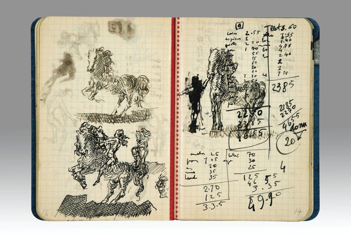 Diary belonging to Salvador Dali <br> Photo: courtesy of Sotheby's Paris