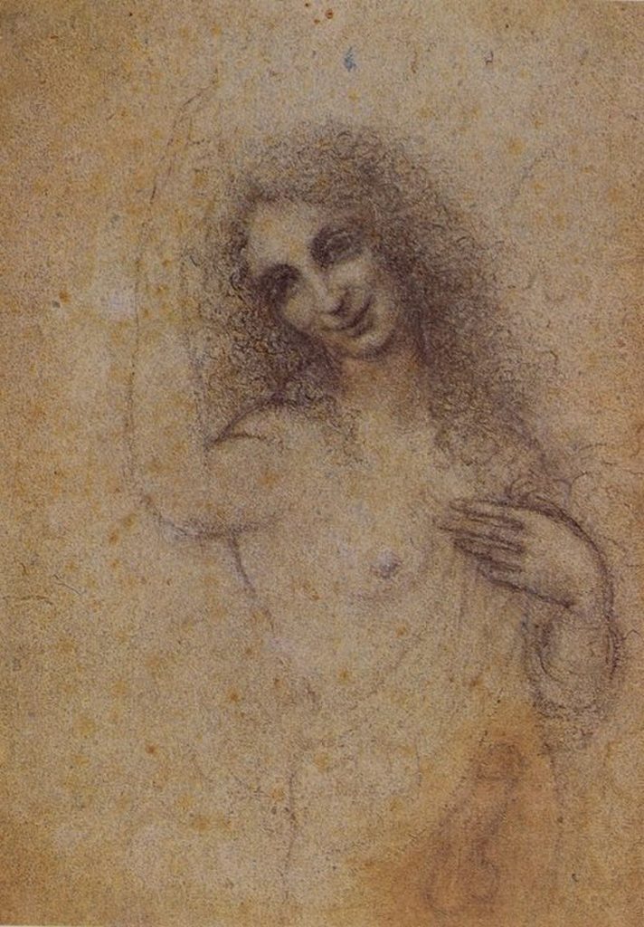 Leonardo da Vinci, <em>Angel Incarnate</em> (1513–15). Courtesy of the  Louvre, Paris.