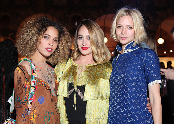 Cleo Wade, Jemima Kirke, and Annabelle Dexter-Jones at the Free Arts NYC 17th Annual Art Auction. Courtesy Samantha Nandez/BFA.