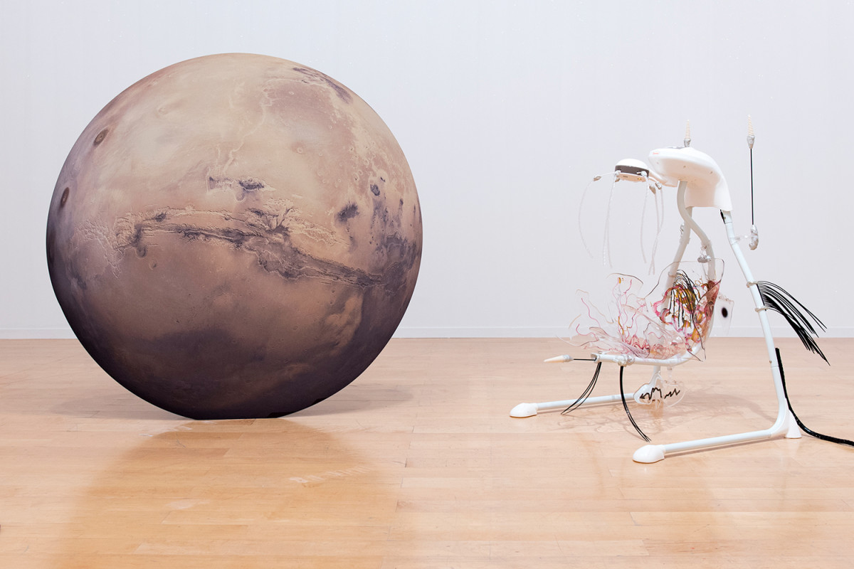 Katja Novitkova, installation view from "PATTERN OF ACTIVATION (planetary bonds)" <br>Photo: courtesy the artist