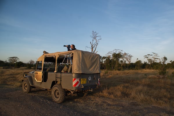 Diana Thater, shooting on location at Ol Pejeta, Kenya Photo: T. Kelly Mason