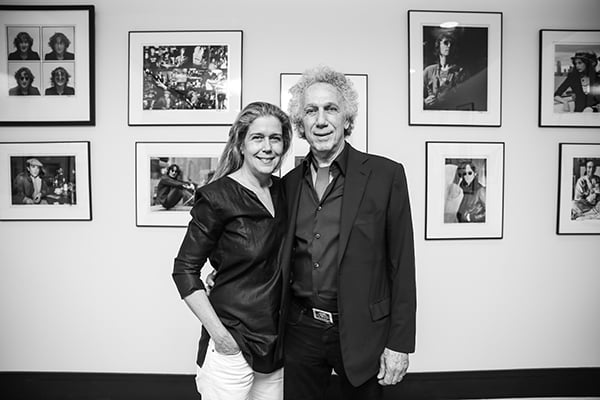 Elizabeth Gregory Gruen and Bob Gruen at the Bob Gruen photo show at the New York EDITION. 