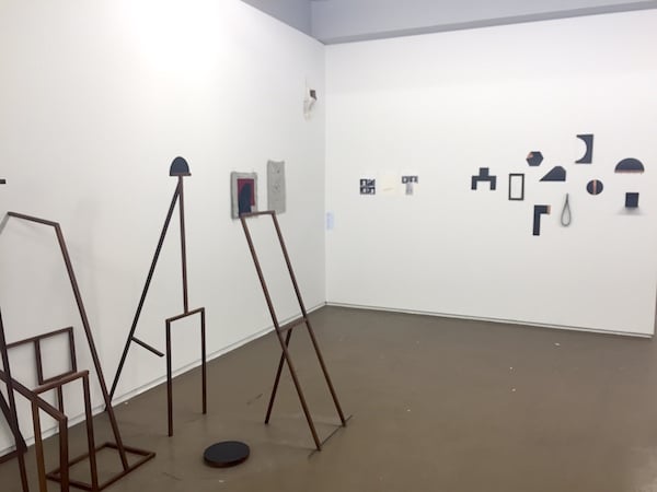 Works by Jiří Kovanda and Anna Mazzei at the shared booth of gb agency and Galeria Jaqueline Martins at Independent Brussels 2016.<br>Photo: Lorena Muñoz-Alonso.