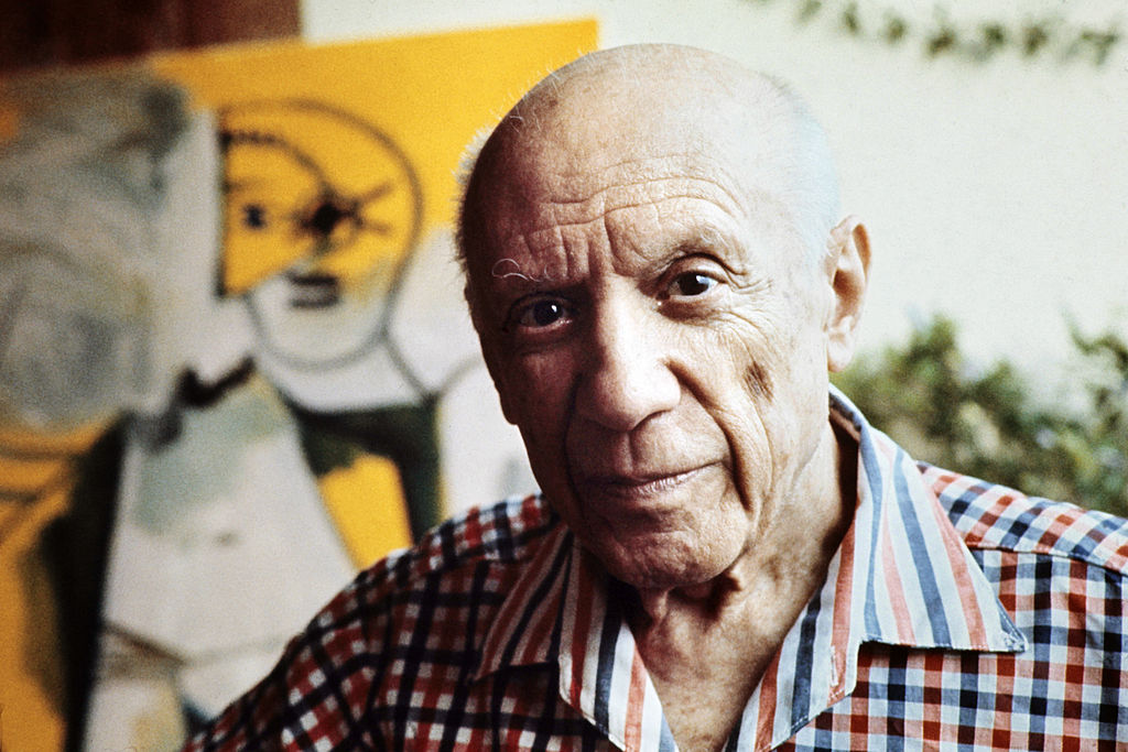 This file pictured dated 13 October 1971 shows Spanish painter Pablo Picasso in Mougins, France. The town of Guernica will commemorate next 26 April 2007 the 70th anniversary of the 1937 bombing by planes of the German Luftwaffe "Condor Legion" and subordinate Italian Fascists from the Corpo Truppe Volontarie expeditionary force during the Spanish Civil War which resulted in widespread destruction and civilian death.    AFP PHOTO/RALPH GATTI (Photo credit should read RALPH GATTI/AFP/Getty Images)