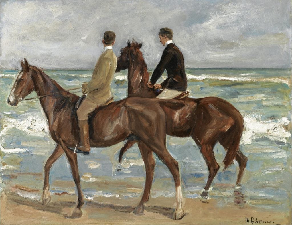 Max Liebermann, <em>Two Riders on a Beach</em> (1901). Collection of Cornelius Gurlitt. 