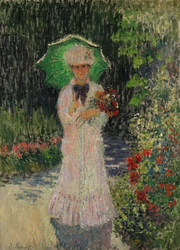 Claude Monet,<i> Camille à l'ombrelle verte</i>, 1876.<br> Photo: courtesy Sotheby's New York.