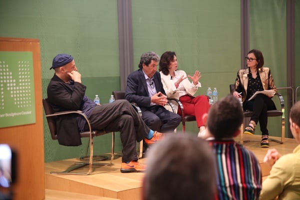 (L to R): Stefan Simchowitz, Paul Schimmel, Amy Cappellazzo.Photo by Andrea Devaldenebro. Image: Courtesy of the Nasher Sculpture Center, Dallas