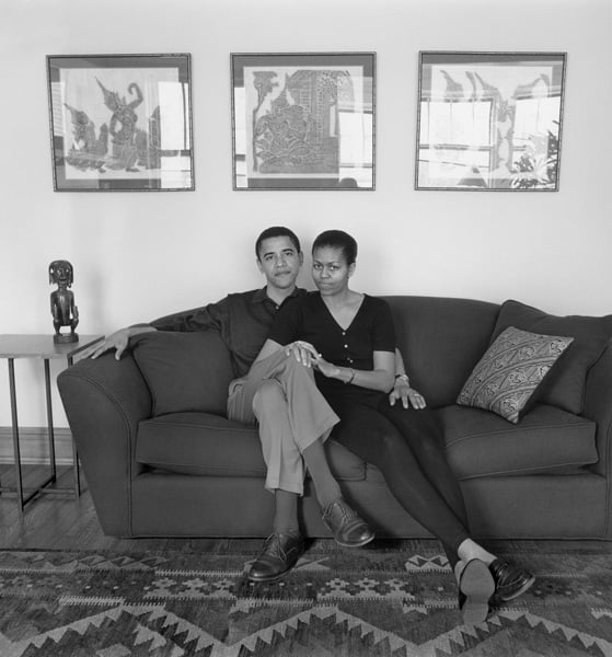 Mariana Cook, <em>Barack and Michelle Obama, Chicago, Illinois</em>(1996/ 2009). <br>Photo: courtesy Steven Kasher Gallery, New York.