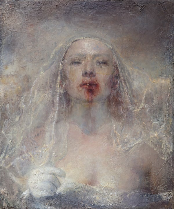 Odd Nerdrum, Running Bride. Image: Courtesy of Booth Gallery, New York.
