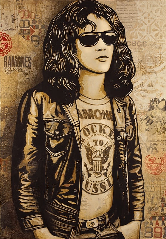 Shepard Fairey, Tommy Ramone(2015). Image: Courtesy of the artist.