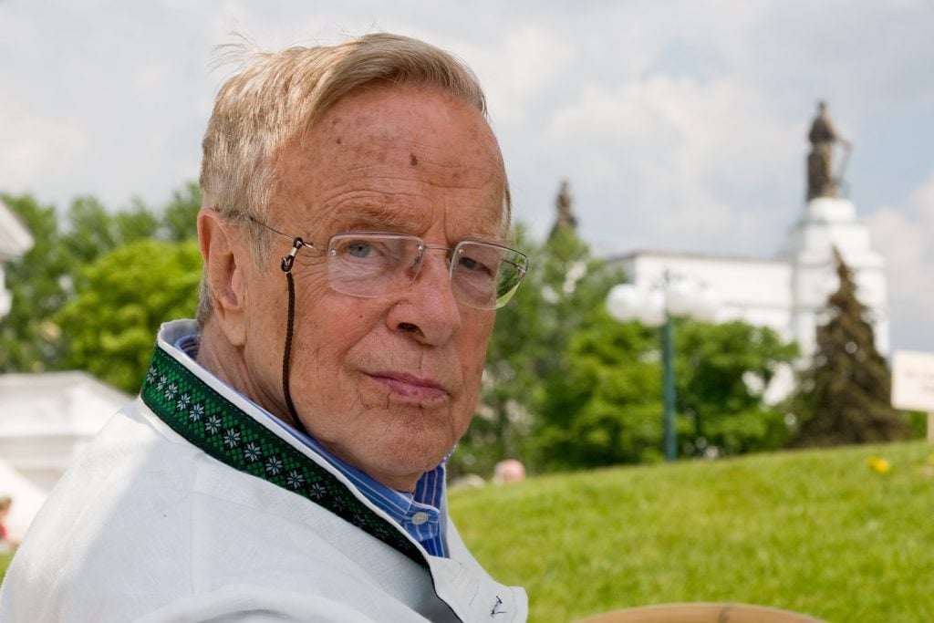 Film director Franco Zeffirelli, a relation of Leonardo da Vinci. Photo by Alexey Yushenkov, Creative Commons <a href=https://creativecommons.org/licenses/by-sa/3.0/deed.en target="_blank" rel="noopener">Attribution-ShareAlike 3.0 Unported (CC BY-SA 3.0)</a> license.