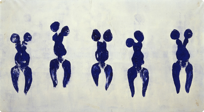 Yves Klein, <em> Anthropometre de l'epoque bleue (ANT 82)</em> (1960). Courtesy of artnet.