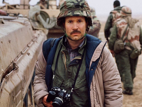 Steve McCurry in Kuwait in 1991. Courtesy of Steve McCurry.