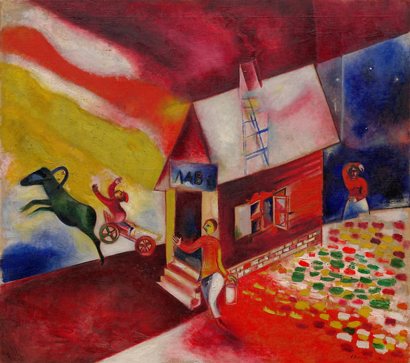 Marc Chagall The Flying Carriage (La calèche volant) (1913) Photo: The Solomon R. Guggenheim Museum, New York