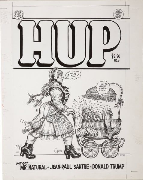 R. Crumb Hup #3 Cover Original Art (1989). Photo: courtesy of Heritage Auctions. 