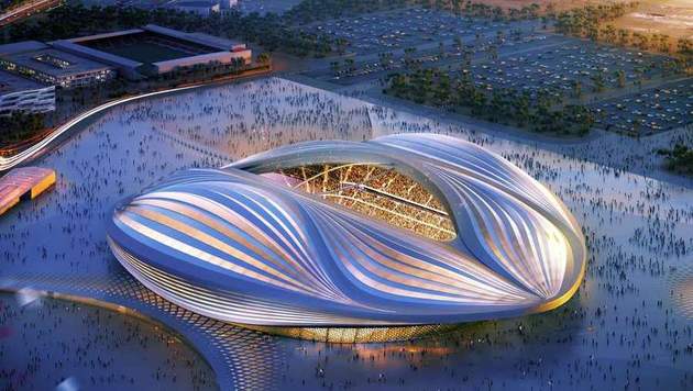 Zaha Hadid, Al Wakrah Stadium, Qatar, rendering. <br>Photo: Zaha Hadid. 