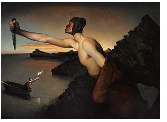 Odd Nerdrum, Contra natura (1988-90), is the most expensive work by the artist at auction. It sold for $231,000 in 2007. Image: Courtesy of Bruun Rasmussen.