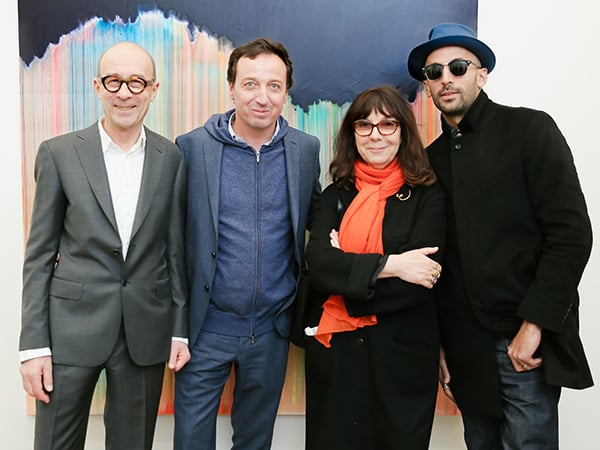 Bernard Frize, Emmanuel Perrotin, Sophie Calle, and JR. Courtesy of photographer Max Lakner and BFA.