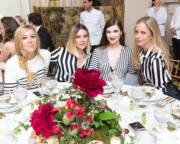 Molly Howard, Tracy Dubb, Nell Diamond, and Meredith Melling at the Museum of Arts and Design's The Garden of Earthly Delights Gala. Courtesy of Benjamin Lozovsky/BFA.
