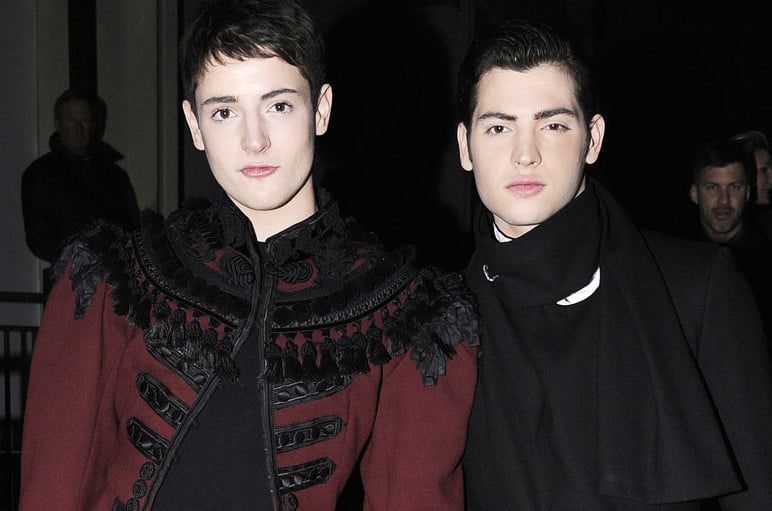 Harry Brant and Peter Brant Jr. in 2014. Courtesy of Nicholas Hunt © Patrick McMullan.