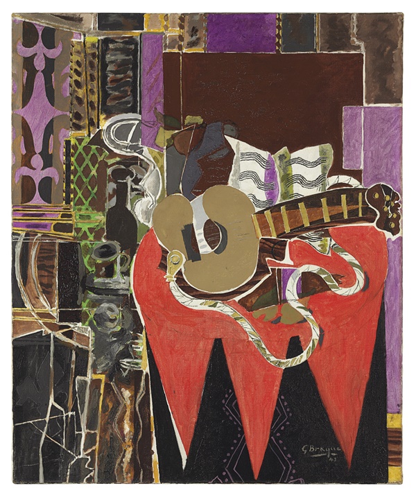 Georges Braque, Mandoline à la partition (Le Banjo), (1941). Image: Courtesy of Christie's Images Ltd.