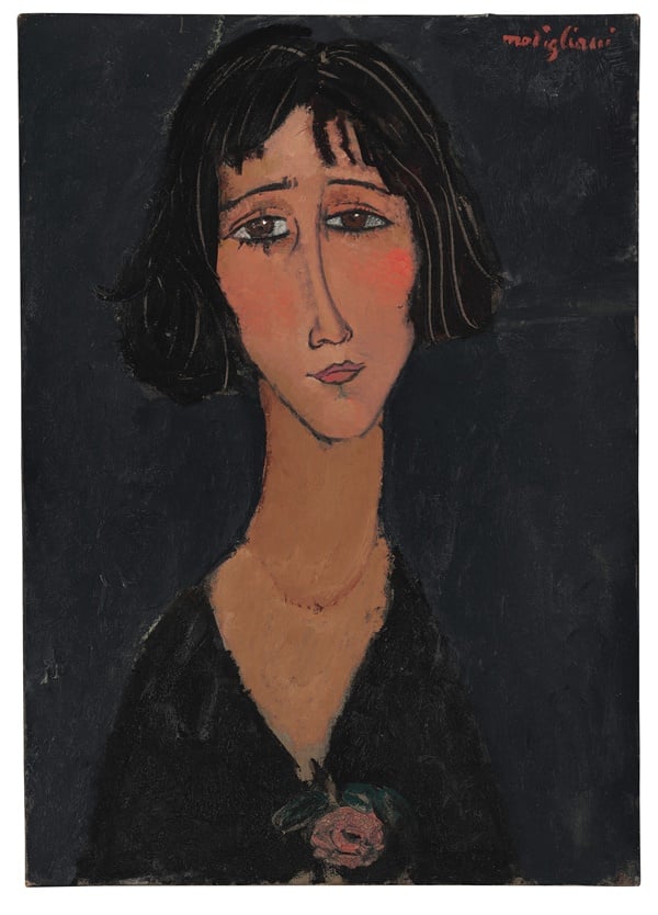 Amedeo Modigliani Jeune Femme à la Rose (Margherita) (1916). Image: Courtesy of Christie's Images Ltd.