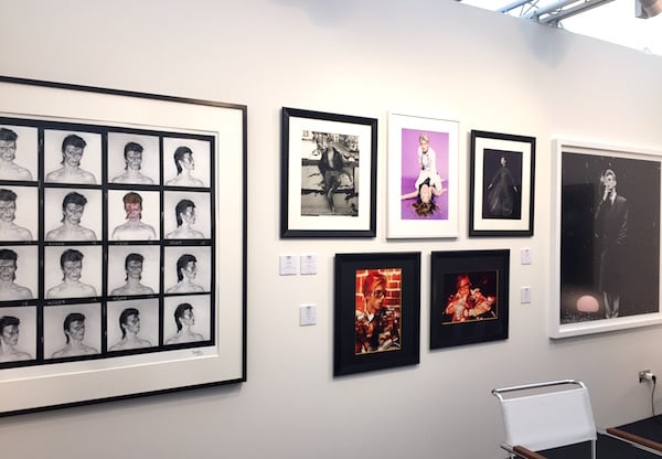 Wall devoted to images of David Bowie at the booth of Camera Work at Photo London 2016. Photo: Lorena Muñoz-Alonso.