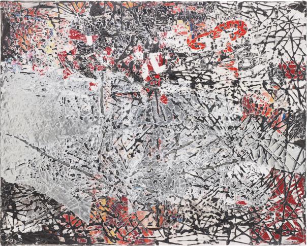 Mark Bradford Mixed Signals (2009) sold for $2.9 million, twice the high estimate. Photo: courtesy Phillips