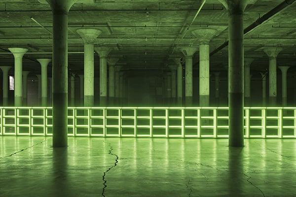 Dan Flavin, untitled (to you, Heiner, with admiration and affection), 1973. Courtesy of photographer Bill Jacobson Studio, New York, © Stephen Flavin/Artists Rights Society (ARS), New York.