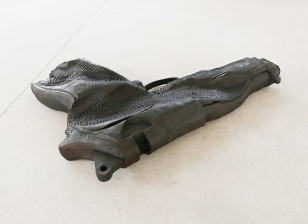Erwin Wurm Snake, 2016 Bronze with black patina 13.78 x 80.71 x 64.96 inches Range: €100,000-120,000 Euros Photo credit: EPW Studio/Maris Hutchinson / Courtesy of Lehmann Maupin, New York and Hong Kong 